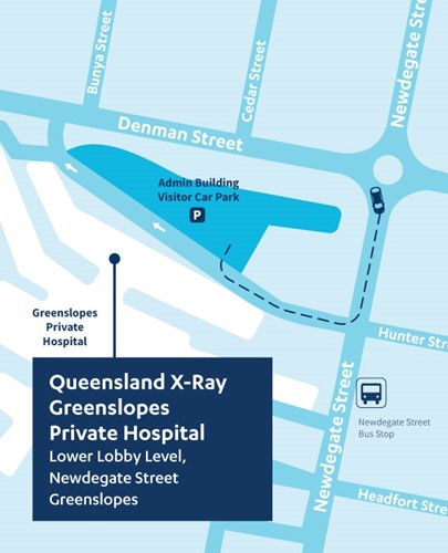 Map of Queensland X-Ray Greenslopes Private Hospital