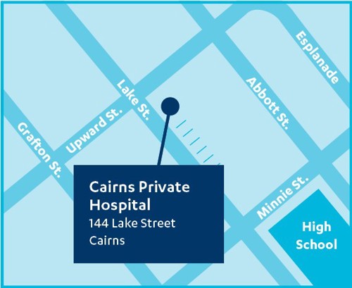 Map of Queensland X-Ray Cairns Private Hospital