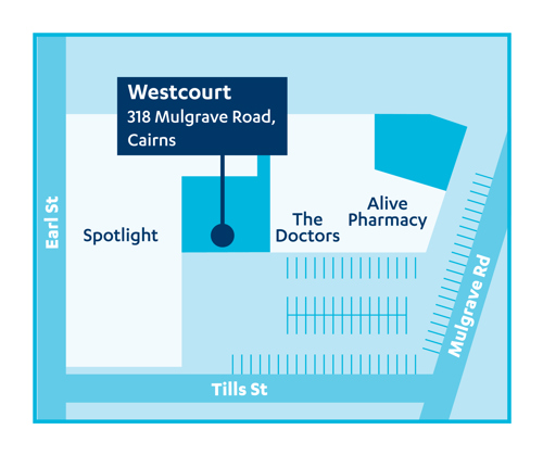 Map of Queensland X-Ray Westcourt